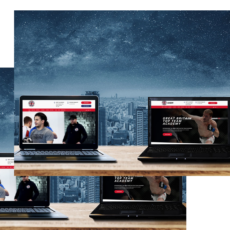Image of GBTT website showcased on laptops